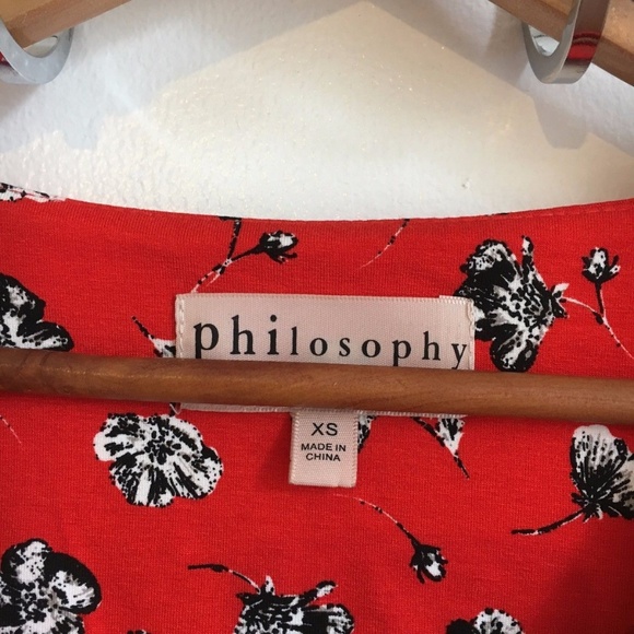 Philosophy red floral sundress XS 2 0 - Picture 4 of 4